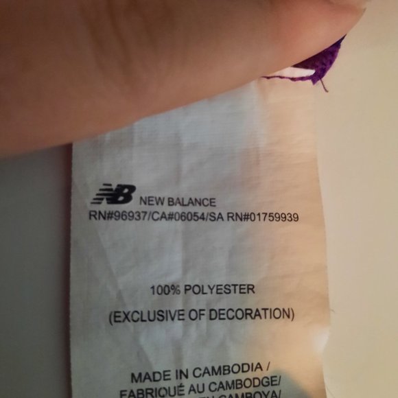 New Balance Size Large Purple Lightning Dry Athletic Tshirt - Picture 7 of 9